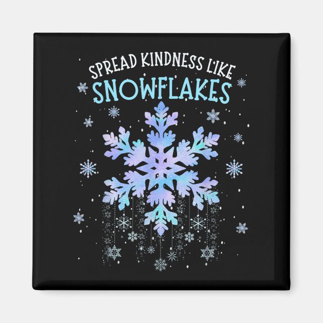 Spread Kindness Like Snowflakes Christmas Teacher  Magnet (Front)