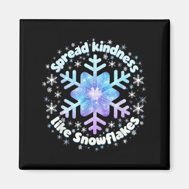 Spread Kindness Like Snowflakes Christmas Teacher Magnet (Front)
