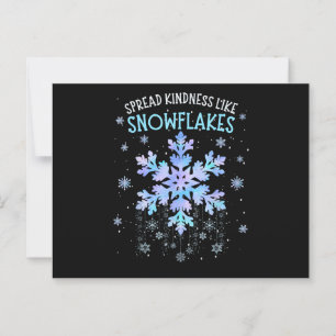 Spread Kindness Like Snowflakes Christmas Teacher  Postcard