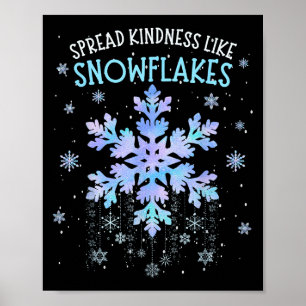 Spread Kindness Like Snowflakes Christmas Teacher  Poster