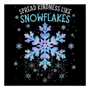 Spread Kindness Like Snowflakes Christmas Teacher Poster
