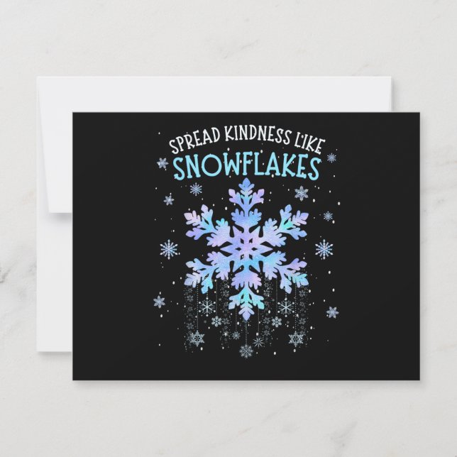 Spread Kindness Like Snowflakes Christmas Teacher  Save The Date (Front)