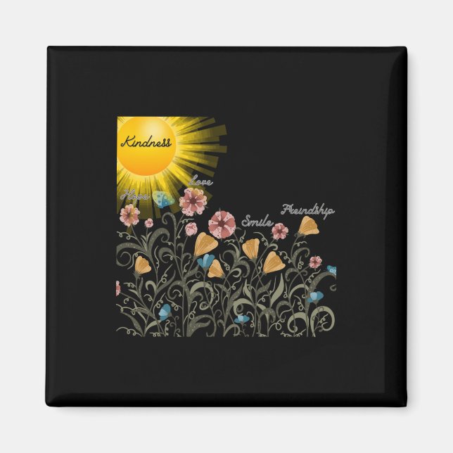 Spread Kindness Like Sunshine T Shirt Sticker  Magnet (Front)