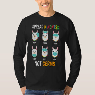Spread Kindness Not Germs Llama Mask Wrong Social T-Shirt