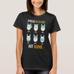 Spread Kindness Not Germs Llama Mask Wrong Social T-Shirt
