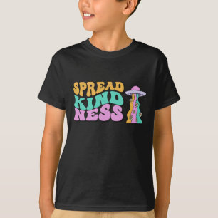 Spread Kindness Pastel Ufo Rainbow Sticker T-Shirt