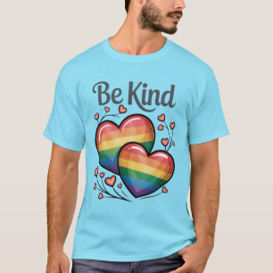 Spread Love and kindness Be Kind Rainbow Hearts  T-Shirt