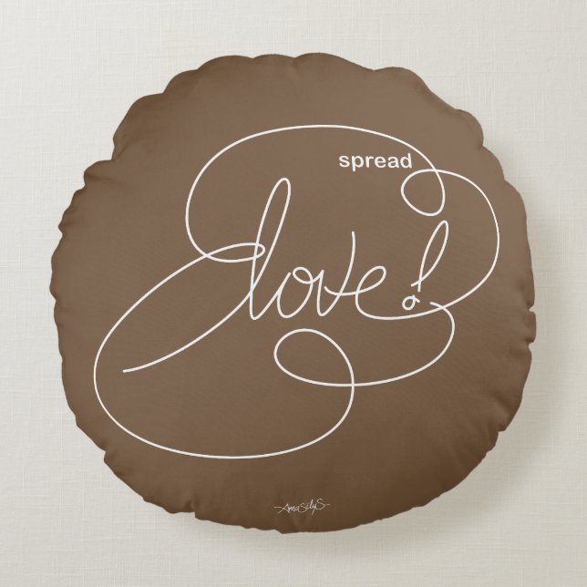 spread LOVE -  Bold CloudS - W Round Cushion (Front)