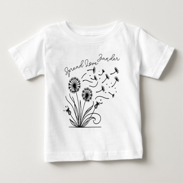 "Spread Love" Customisable Baby T-Shirt (Front)