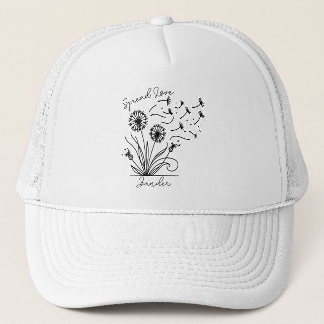 "Spread Love" Customisable Trucker Hat (Front)
