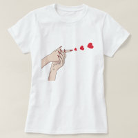 Spread Love, Finger Heart Gun Line Art
