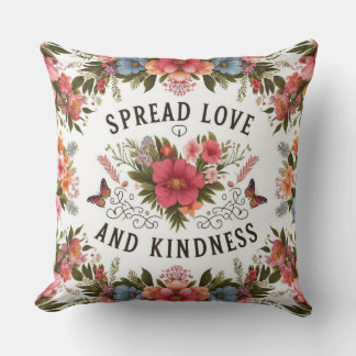 Spread Love Inspirational Throw Pillow