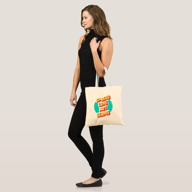 Spread love not germ tote bag (Front (Model))