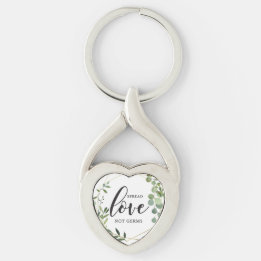 Spread Love Not Germs Keychain