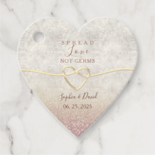 Spread Love Not Germs Wedding Favour Tags