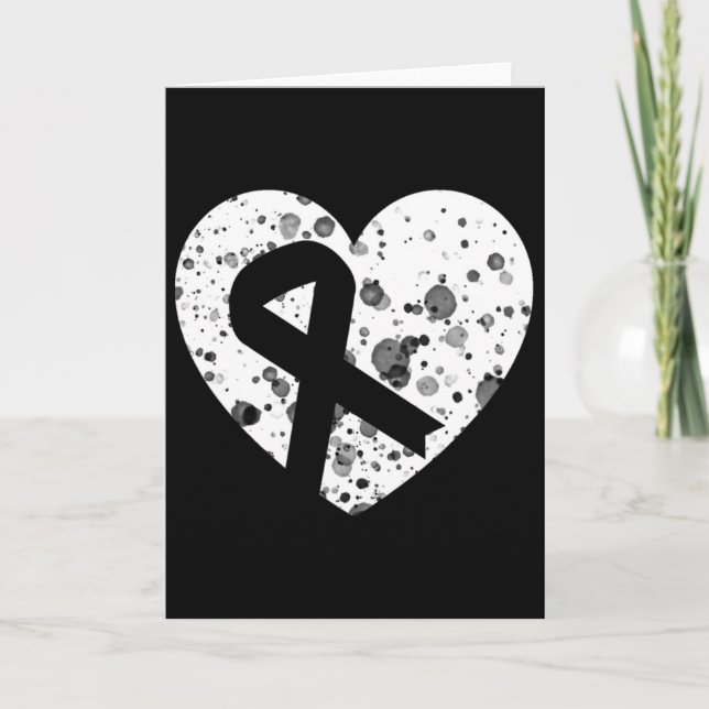 Spread Love With Graphic Heart And Ribbon Cancer  Card (Front)