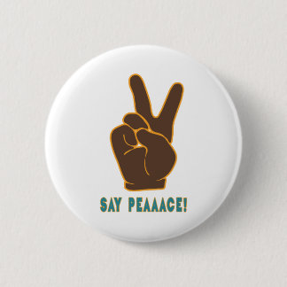 Spread Peace Not Fear Hand Sign 6 Cm Round Badge
