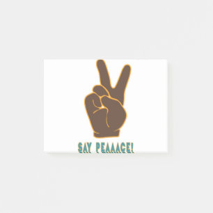 Spread Peace Not Fear Hand Sign Post-it Notes