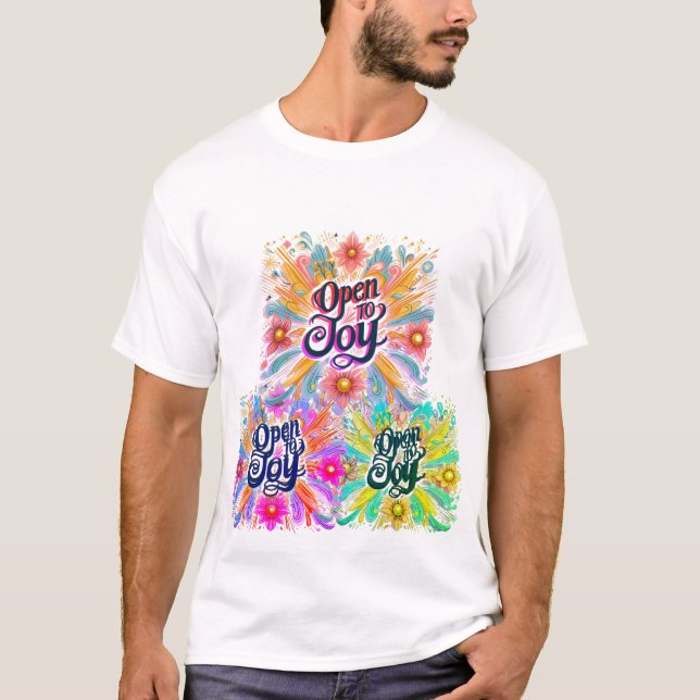 Spread Positivity Boldly with Joyful Graphic  T-Shirt (Front)