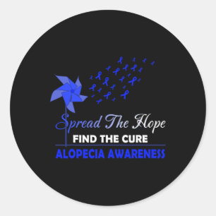 SPREAD THE HOPE ALOPECIA AWARENESS CLASSIC ROUND STICKER