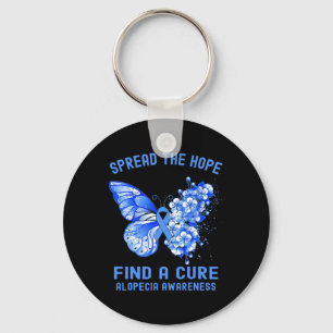 Spread The Hope Find A Cure Alopecia Awareness  Key Ring