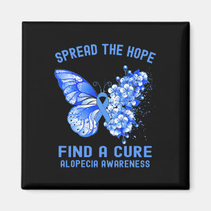 Spread The Hope Find A Cure Alopecia Awareness  Magnet