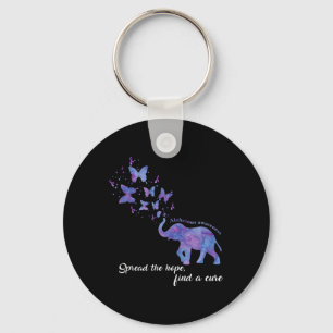 Spread The Hope Find A Cure Alzheimer Awareness Gi Key Ring