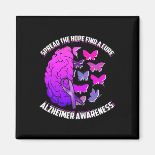 Spread The Hope Find A Cure Alzheimer Awareness Magnet
