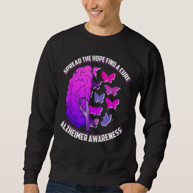 Spread The Hope Find A Cure Alzheimer Awareness Sweatshirt (Front)