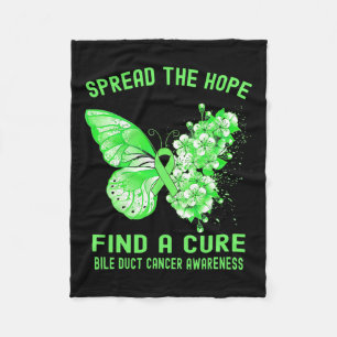 Spread The Hope Find A Cure Bile Duct Cancer Aware Fleece Blanket