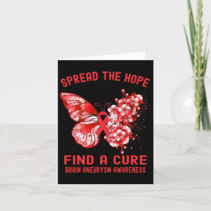 Spread The Hope Find A Cure Brain Aneurysm Awarene Card