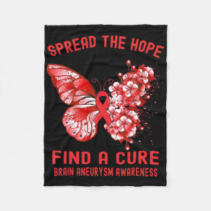 Spread The Hope Find A Cure Brain Aneurysm Awarene Fleece Blanket