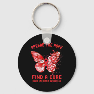 Spread The Hope Find A Cure Brain Aneurysm Awarene Key Ring