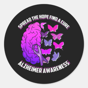 Spread The Hope Find A Cure Heimerheimer Awareness Classic Round Sticker