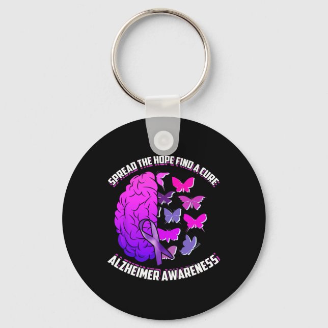 Spread The Hope Find A Cure Heimerheimer Awareness Key Ring (Front)