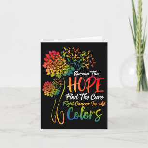 Spread The Hope Find Cure Fight Cancer Awareness  Card