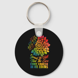 Spread The Hope Find Cure Fight Cancer Awareness Key Ring