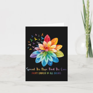 Spread The Hope Find The Cure Fight Cancer Awarene Card