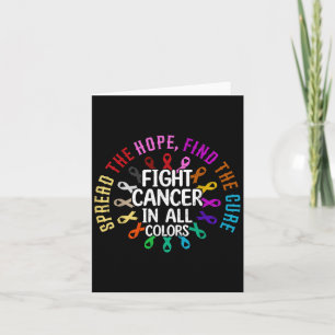 Spread The Hope Find The Cure Fight Cancer Hope Cu Card