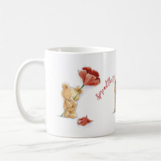 Spread the joy cute teddy inspirational custom coffee mug