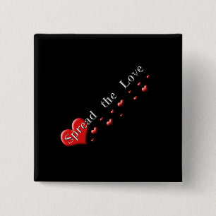 Spread the Love 15 Cm Square Badge