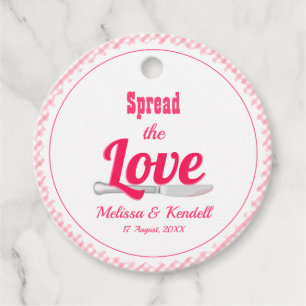 Spread The Love Butter Knife and Jam Favour Tags