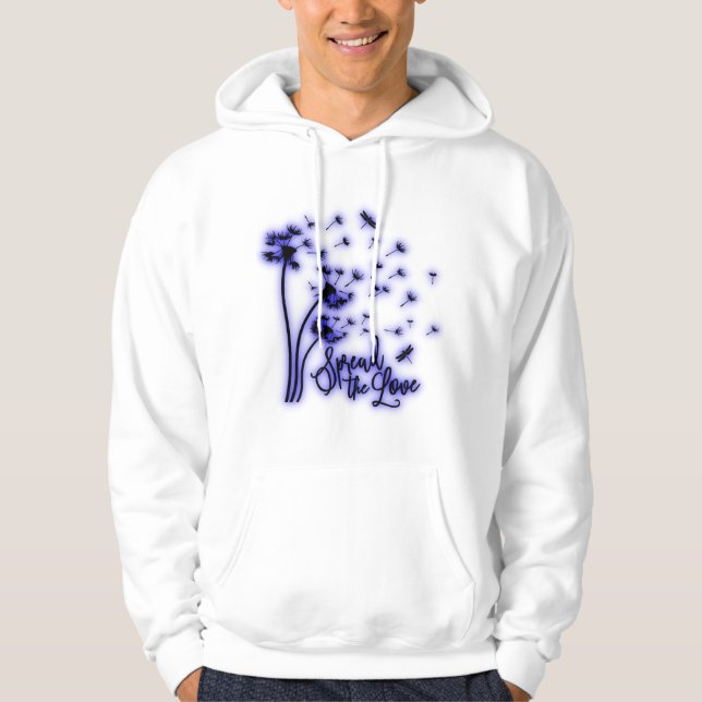 Spread The Love Dandelions and Dragonflies Hoodie (Front)