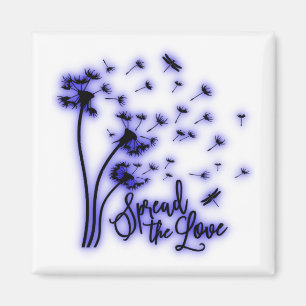 Spread The Love Dandelions and Dragonflies Magnet