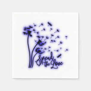 Spread The Love Dandelions and Dragonflies Napkin