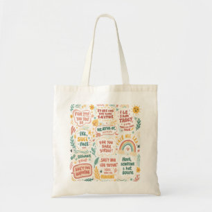 Spread the Love: Doodle Art Prints with Uplifting  Tote Bag