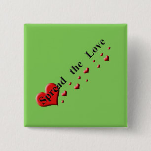 Spread the Love Green Events 15 Cm Square Badge