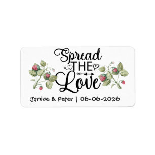 Spread the Love Jam Jar Wedding Favours Label