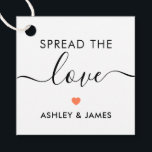 Spread the Love Tag, Wedding Gift Tag, Coral Favour Tags<br><div class="desc">These are the perfect little gift tags. You can customise front and back text,  as well as change the colours.</div>