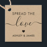 Spread the Love Tag, Wedding Gift Tag, Kraft Favour Tags<br><div class="desc">These are the perfect little gift tags. You can customise front and back text,  as well as change the colours.</div>